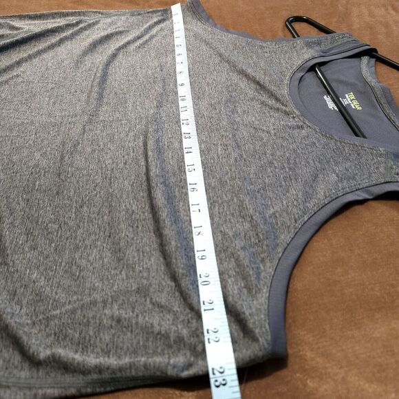 Tek Gear Activewear Top women Size XXL Color Charcoal Reflective Top Logo B2 - Picture 9 of 10